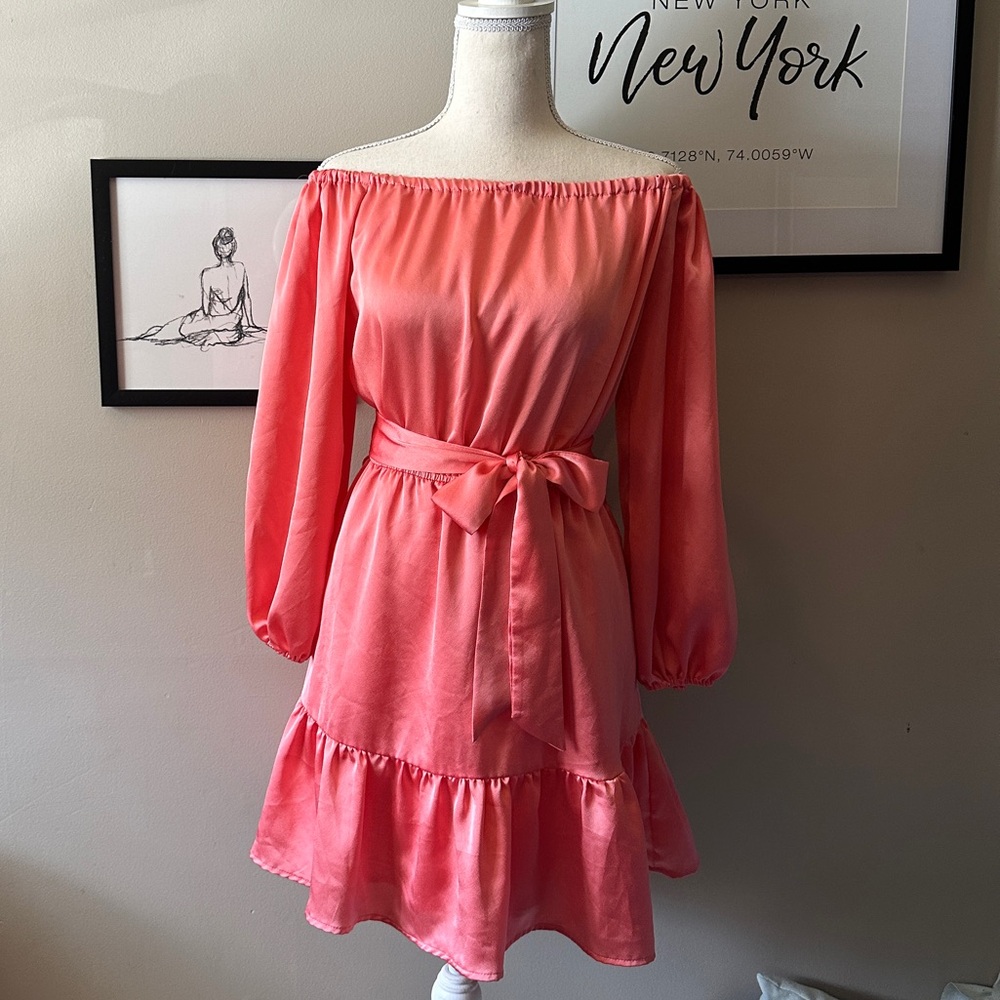 Peach Silky Dress